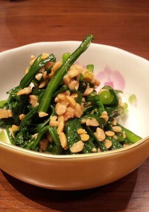 超簡単 春菊の納豆あえ-レシピのメイン写真