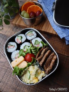 お弁当に!カニかま海苔巻き-レシピのメイン写真