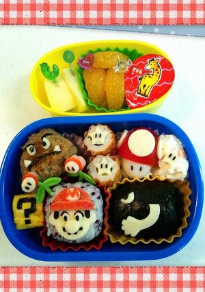 マリオキャラたくさん　キャラ弁-レシピのメイン写真