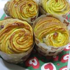 รูปของ あずきとスイートポテトのマフィン