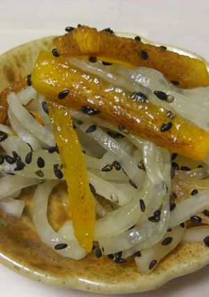 子供が食べる柿なます-レシピのメイン写真