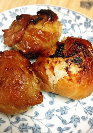 肉巻きおにぎり♪-レシピのメイン写真