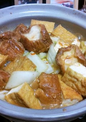 白菜と厚揚げのキムチ鍋-レシピのメイン写真