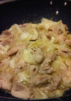 鶏肉とキャベツの味噌煮-レシピのメイン写真
