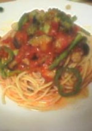 野菜たっぷりトマトソースのパスタ-レシピのメイン写真