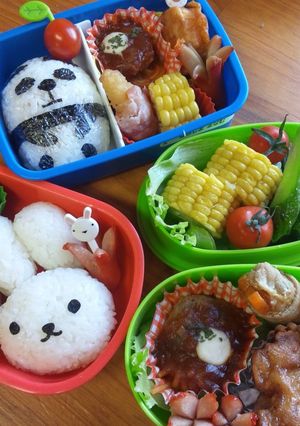 キャラ弁（親子遠足弁当）-レシピのメイン写真