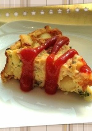 簡単‼野菜たっぷりスペイン風オムレツ-レシピのメイン写真
