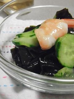 簡単♪エビとわかめときゅうりの酢の物♪-レシピのメイン写真