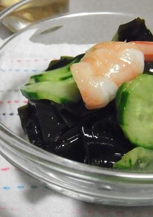 簡単♪エビとわかめときゅうりの酢の物♪-レシピのメイン写真