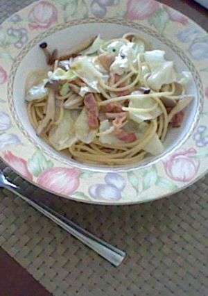 イケ麺笑＊しめじとキャベツのスパゲティ-レシピのメイン写真