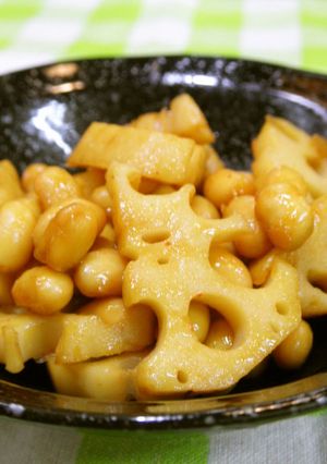 レンコンと大豆の照りっと炒め。-レシピのメイン写真