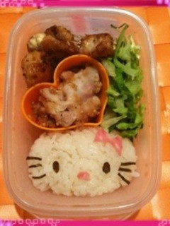 キャラ弁☆キティちゃんのお弁当(^O^)-レシピのメイン写真