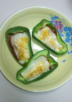 かんたんピーマンのピザ風焼き-レシピのメイン写真