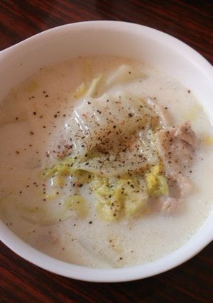 白菜と豚バラの中華風クリーム煮-レシピのメイン写真