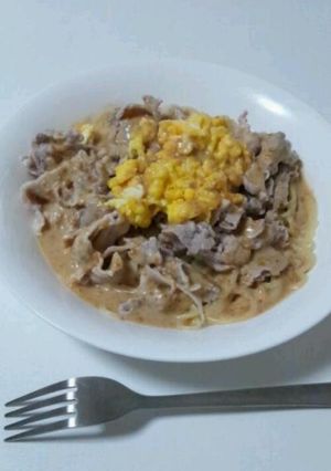 簡単冷しゃぶと玉子のパスタ-レシピのメイン写真