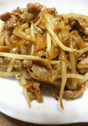 豚肉と玉ねぎともやしで簡単おかず-レシピのメイン写真