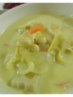 カレー風味の豆乳スープ-レシピのメイン写真