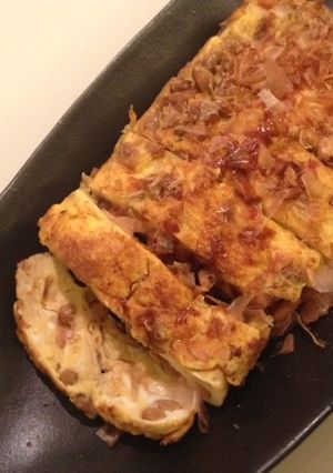 激簡単！納豆オムレツ（卵焼き）-レシピのメイン写真