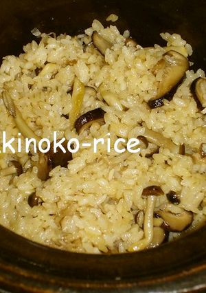 ガーリック風味☆きのこの炊き込みご飯-レシピのメイン写真