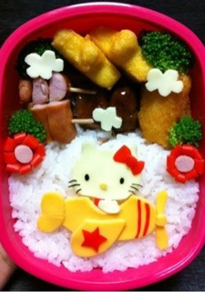 キャラ弁＊キティー-レシピのメイン写真