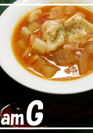 ●ワンタン皮入りトマトスープ●-レシピのメイン写真