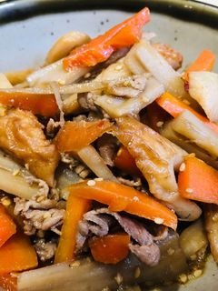 シャキシャキ蓮根とちくわのきんぴら♪-レシピのメイン写真