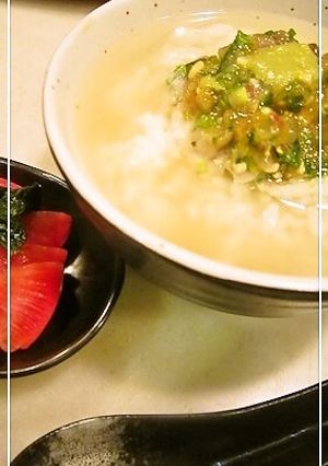 週末漁師の　なめろう茶漬け　鯵、ブリ等-レシピのメイン写真