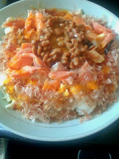 鮭と豆腐と納豆どんぶり-レシピのメイン写真