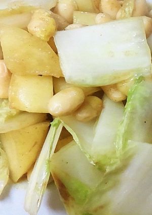 大豆と白菜のカレー炒め-レシピのメイン写真