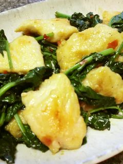 鶏胸肉とほうれん草のピリ辛炒め-レシピのメイン写真