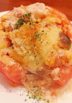 丸ごとトマトのクリームチーズグラタン-レシピのメイン写真