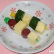 お弁当♪きゅうりとサラミとチーズ