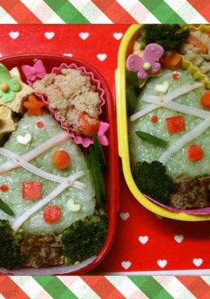 キャラ弁　クリスマスツリー-レシピのメイン写真