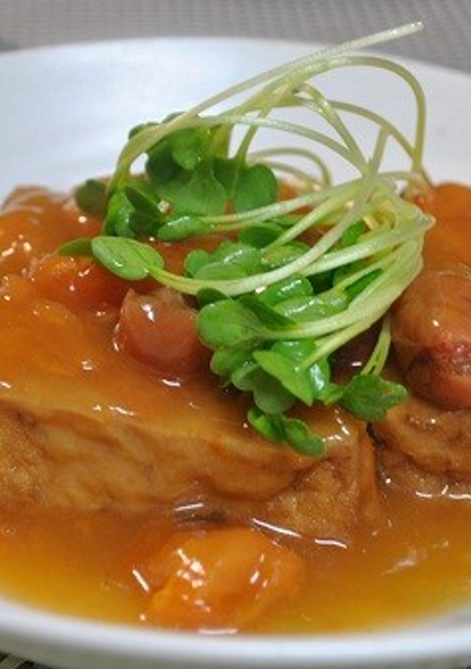 厚揚げの梅トマト煮-レシピのメイン写真
