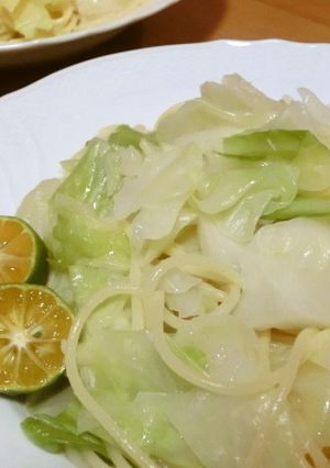 *キャベツとハムの胡麻油パスタ*-レシピのメイン写真
