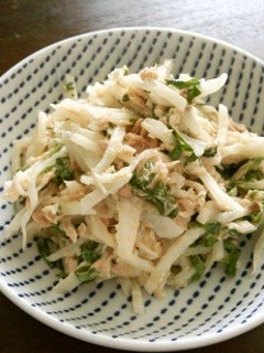 ツナと大葉と大根のサラダ-レシピのメイン写真