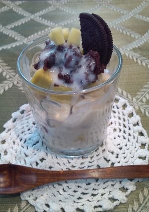 井村屋ゆであずきで＊あずみるきーパフェ-レシピのメイン写真