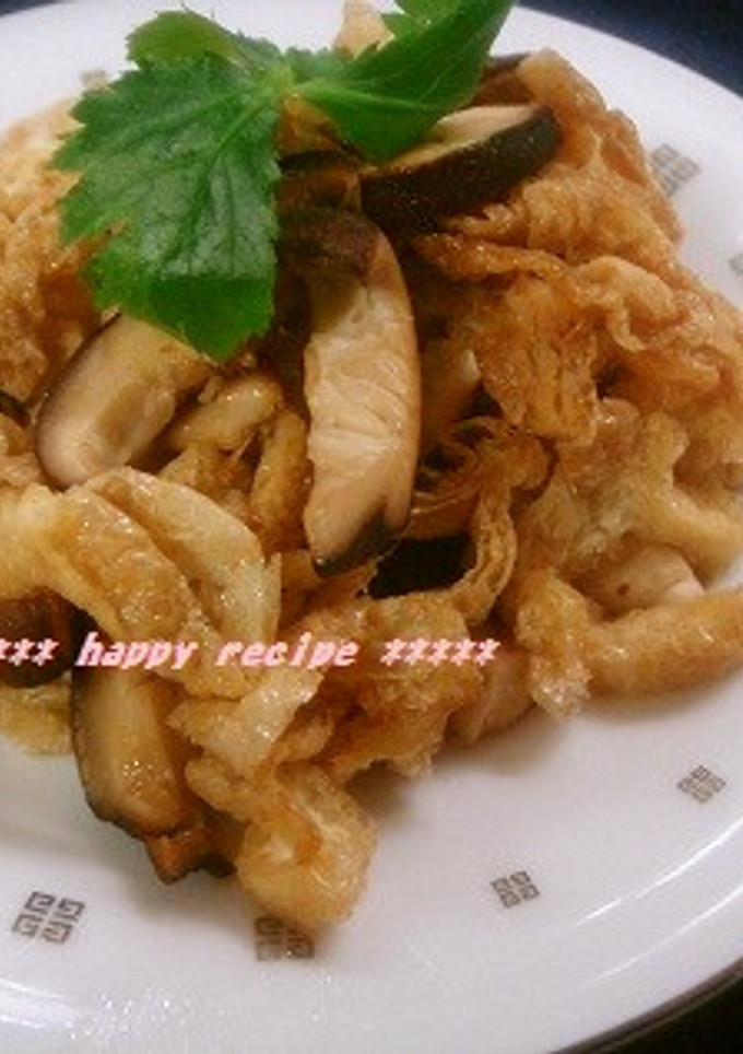 ご飯のおとも！椎茸とあぶらあげの甘辛炒め-レシピのメイン写真