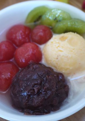野菜スイーツ！　トマトのクリームあんみつ-レシピのメイン写真