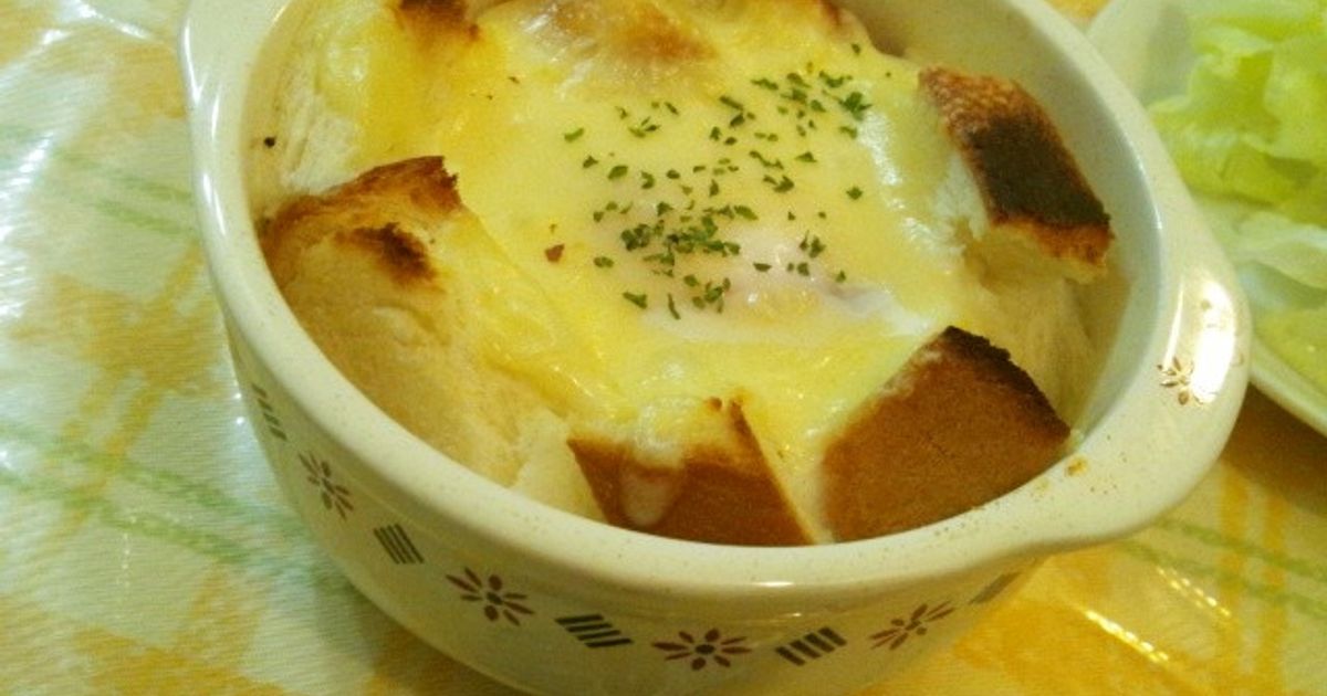 【ゆぴ＊様】スープ　パングラタン　手作り　菓子パン　惣菜パン 朝食に！カップスープdeパングラタン♪ by sgch 【クックパッド