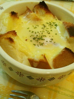 朝食に!カップスープDEパングラタン♪-レシピのメイン写真