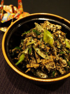 葱と牛蒡と厚揚げと椎茸のゴマ酢味噌あえ-レシピのメイン写真