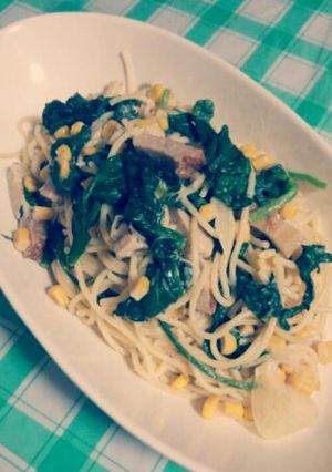 cafe気分♪和風クリームパスタ-レシピのメイン写真