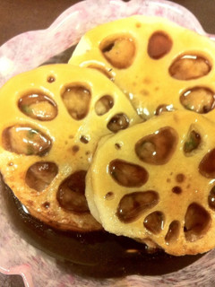 れんこんのミンチ挟み あんかけ風-レシピのメイン写真