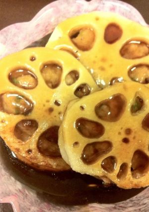 れんこんのミンチ挟み あんかけ風-レシピのメイン写真