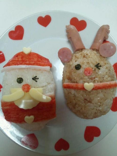 クリスマス♪サンタとトナカイのおにぎり♪-レシピのメイン写真