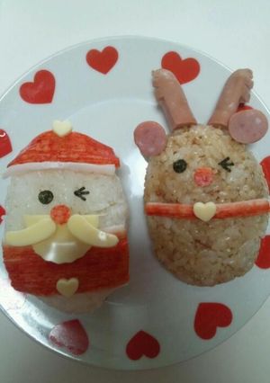 クリスマス♪サンタとトナカイのおにぎり♪-レシピのメイン写真