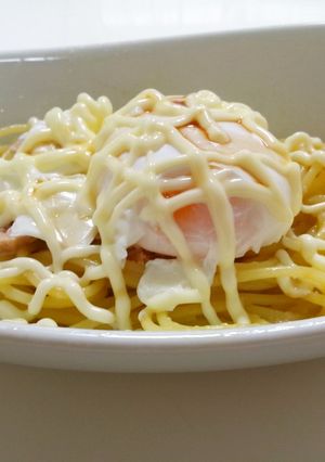 スグに作れるずぼら飯＊温玉ツナマヨパスタ-レシピのメイン写真
