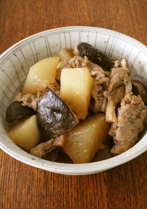 フライパンde豚肉大根生しいたけの炒め煮-レシピのメイン写真