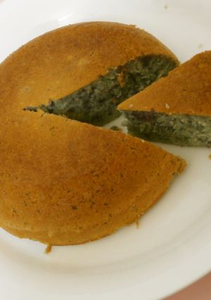 見た目は悪いよ■紫芋の青い炊飯器ケーキ-レシピのメイン写真